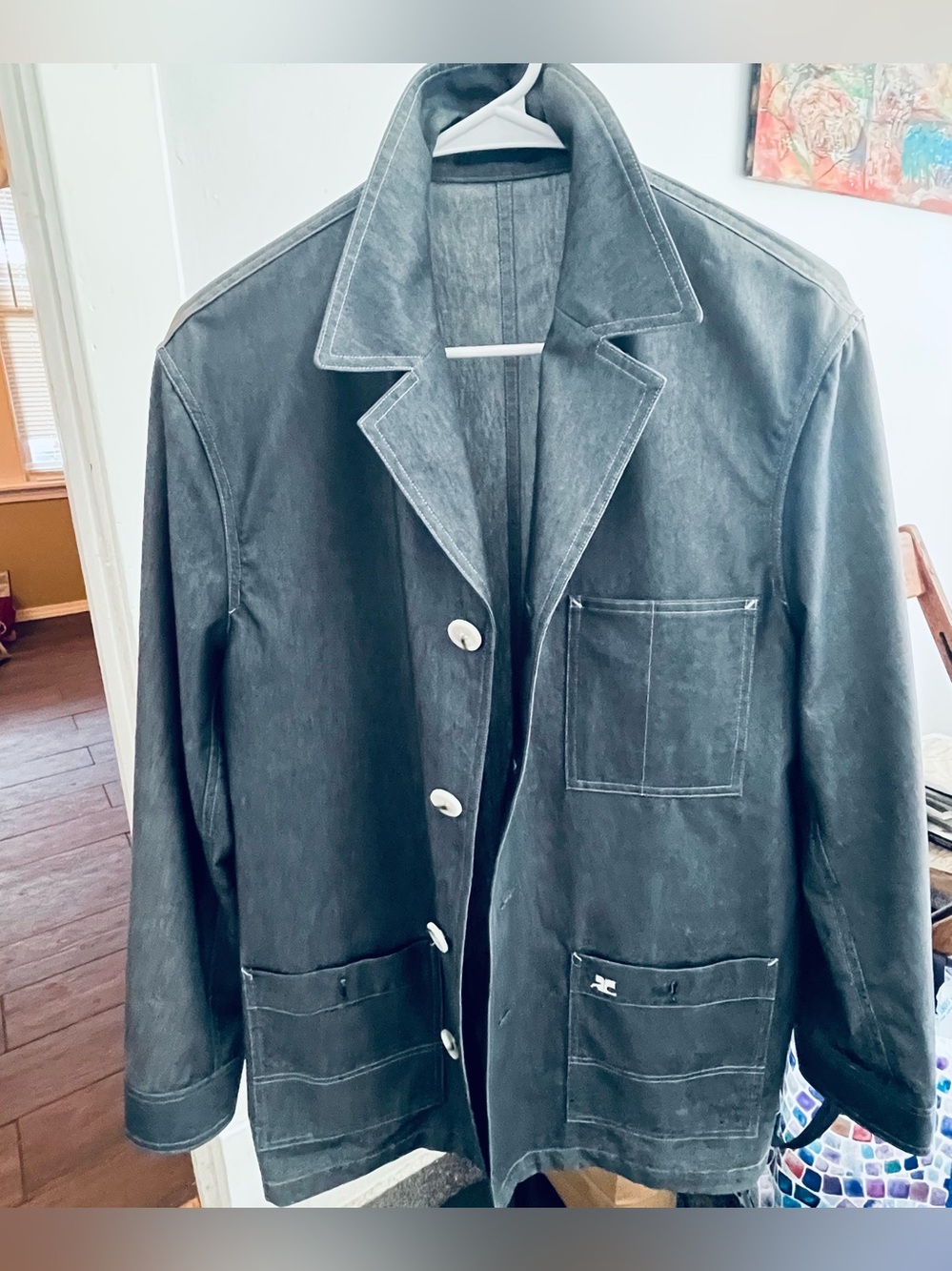 Vintage Courrèges Homme 80s/90s Denim Chore Coat Jacket - Made in Japan